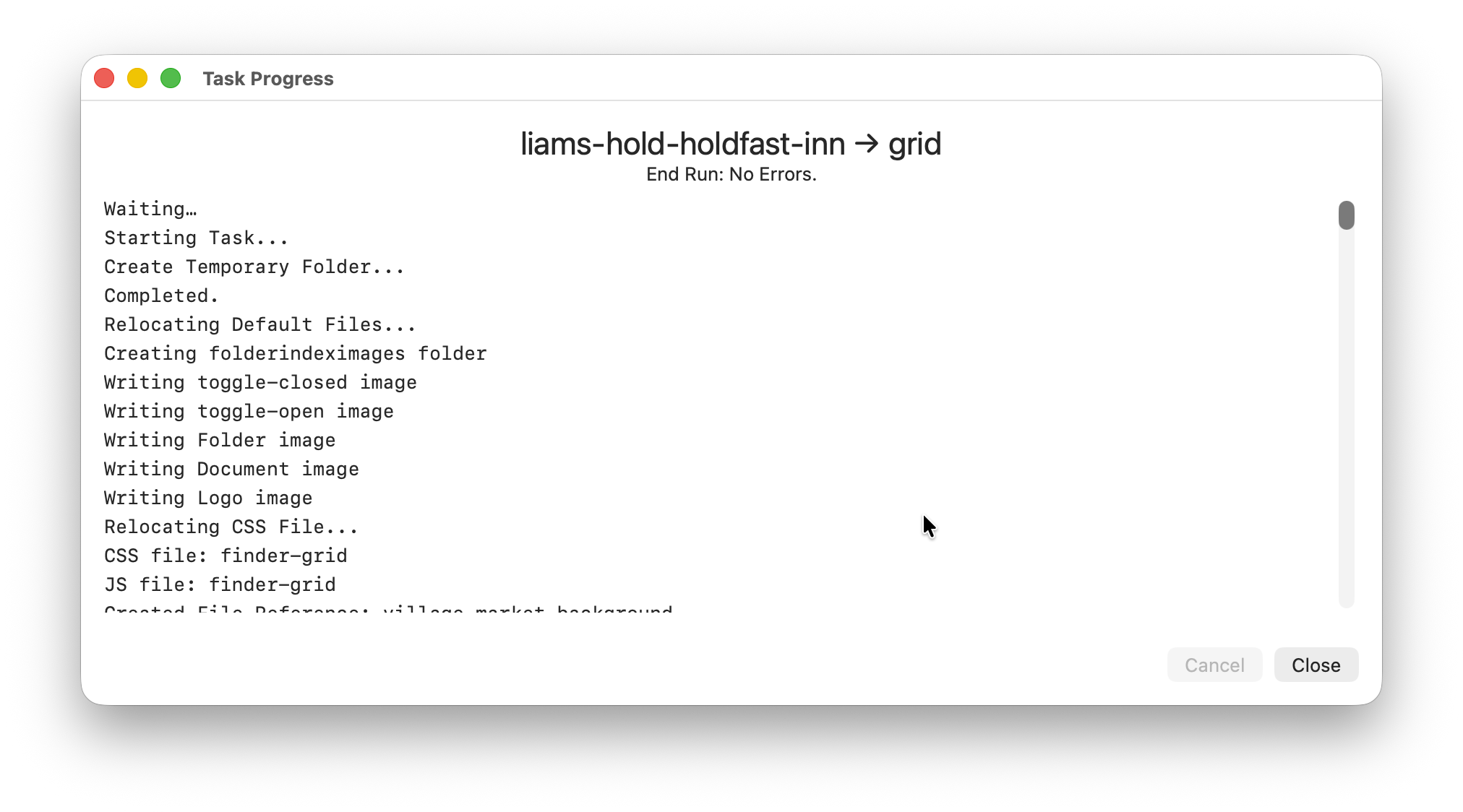 Progress Window
